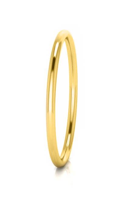 9ct Yellow Gold Solid Golf Bangle 4.5mm