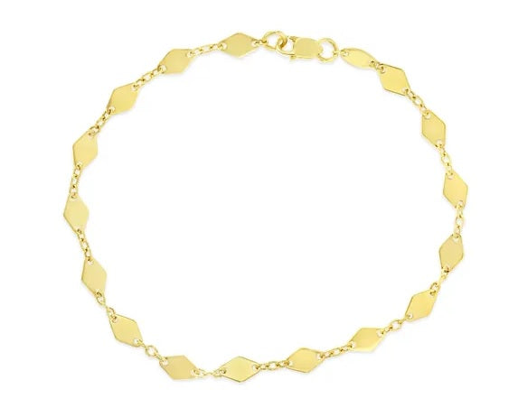 9ct Flat Kite Shape Bracelet
