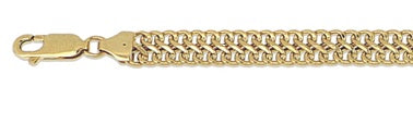 9ct Yellow Gold Hollow Infity Bracelet 19cm