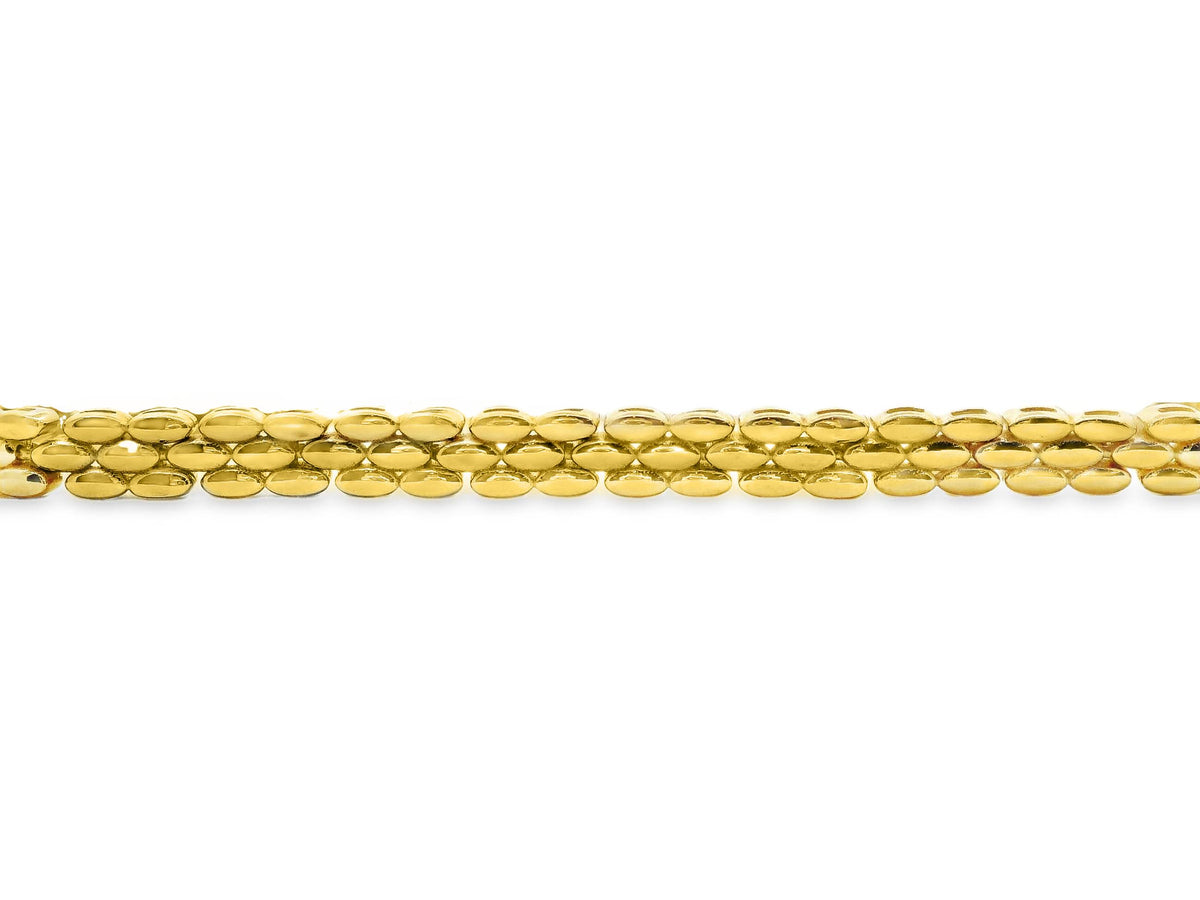 9ct Yellow Gold Woven Link Chain Bracelet