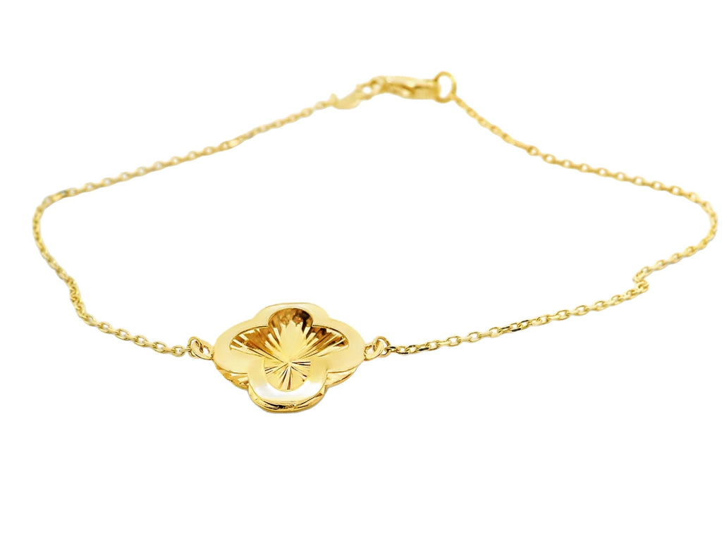 9ct Yellow Gold Clover Bracelet