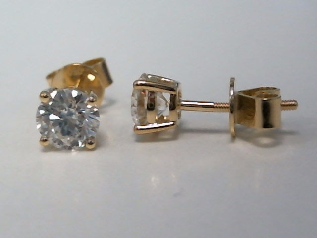 18ct Yellow Gold Lab Grown Diamond Stud Earrings 1.41ct TDW