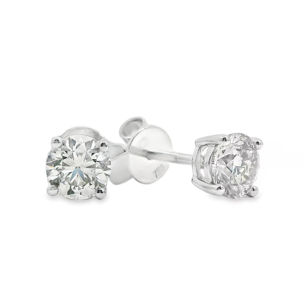 18ct White Gold Lab Grown Diamond Stud Earrings 1.40ct TDW