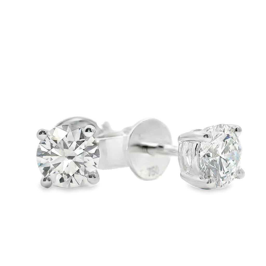 18ct White Gold Lab Grown Diamond Stud Earrings = 1.00ct TDW