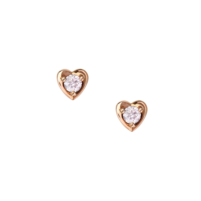 18ct Rose And White Gold Blush Pink Diamond Yuriko Earrings