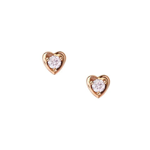 18ct Rose And White Gold Blush Pink Diamond Yuriko Earrings