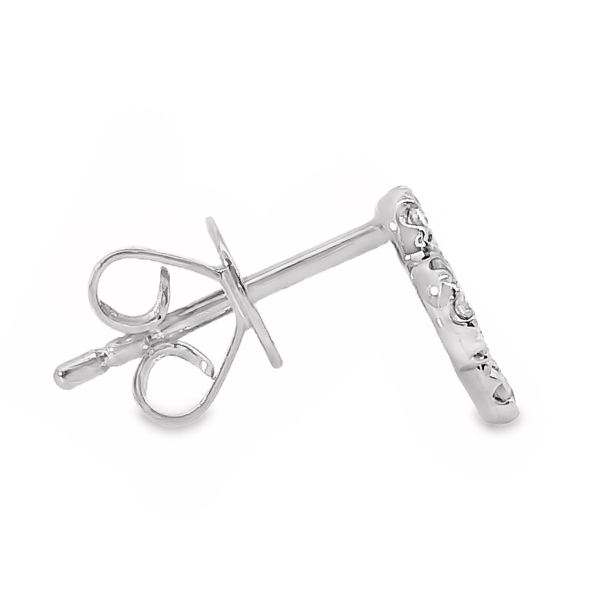 9ct White Gold Open Clover Lab Grown Diamond Stud Earrings