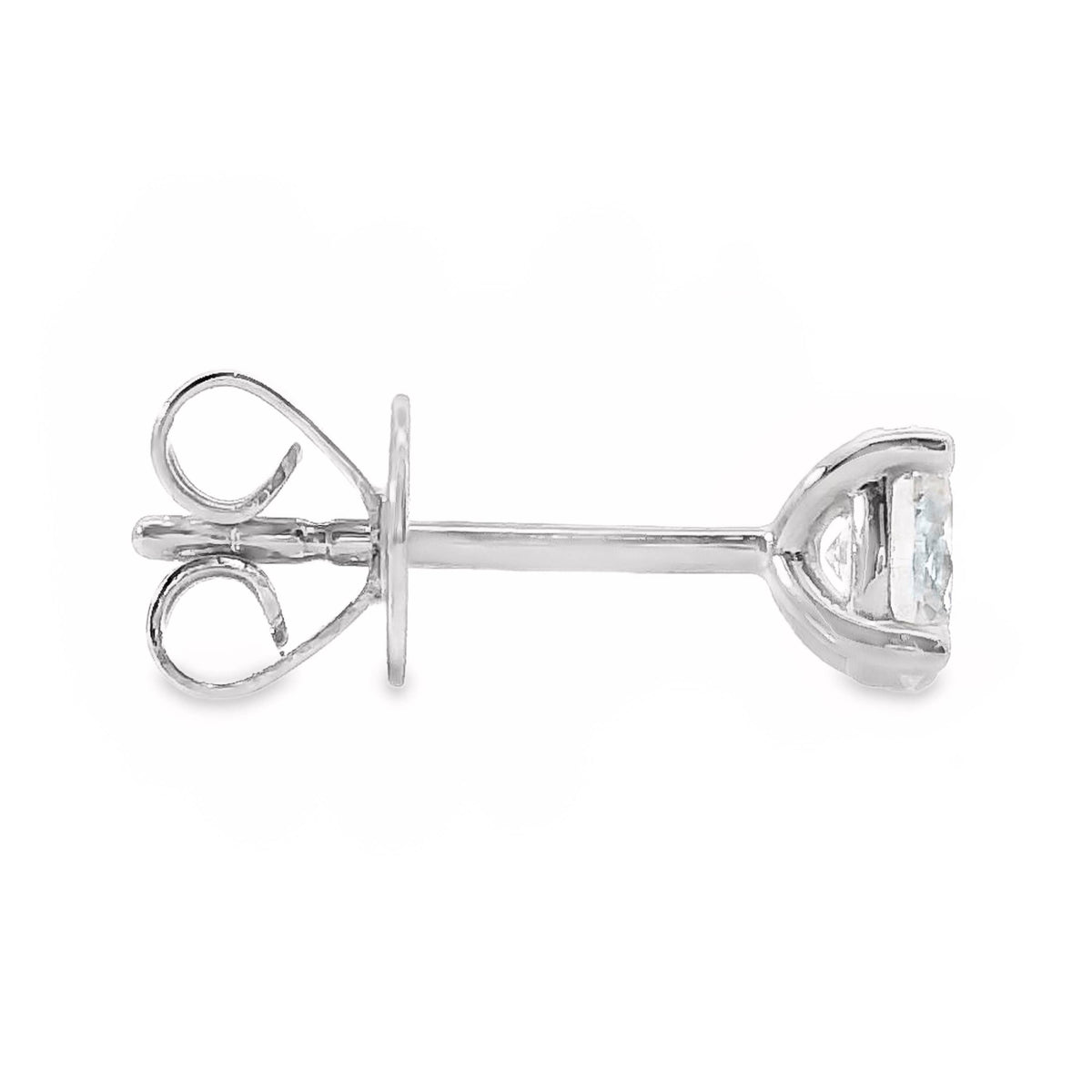 9ct White Gold Lab Grown Oval Diamond Stud Earrings 0.40ct TDW