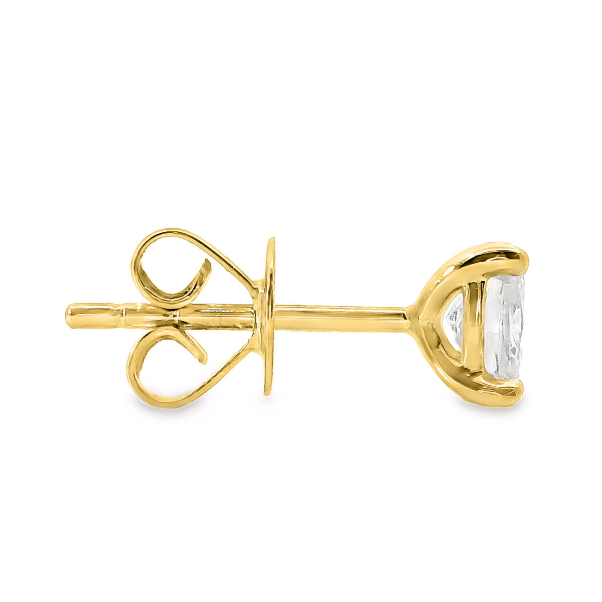 9ct Yellow Gold Lab Grown Oval Diamond Stud Earrings 0.60ct TDW