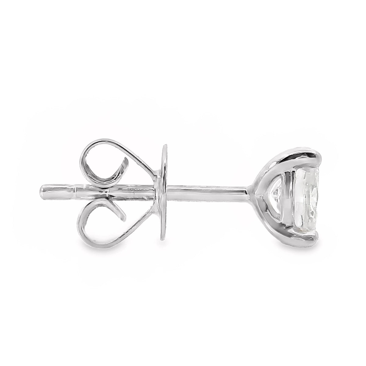 9ct White Gold Lab Grown Oval Diamond Stud Earrings 0.60ct TDW