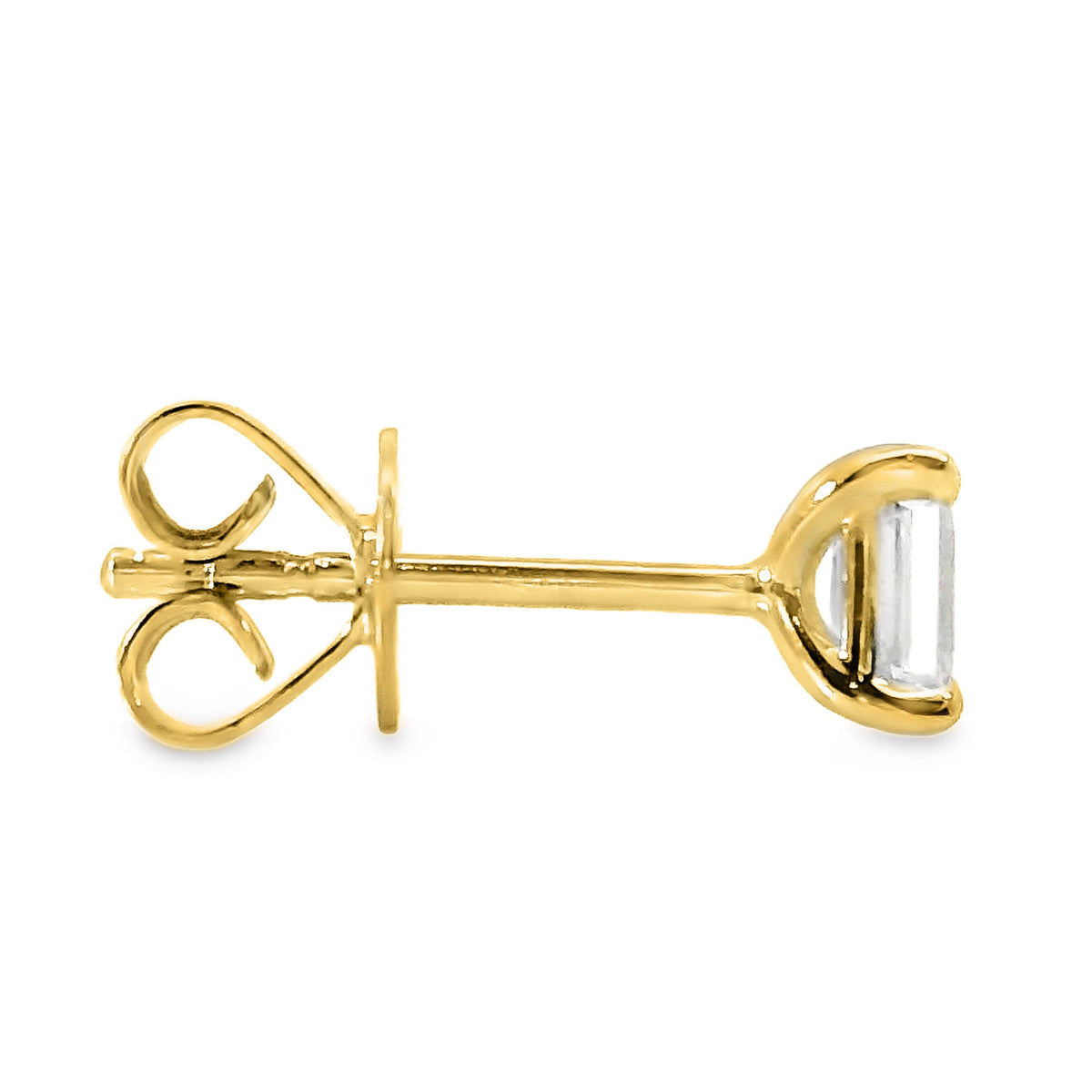 9ct Yellow Gold Lab Grown Emerald Cut Diamond Studs 0.40ct TDW