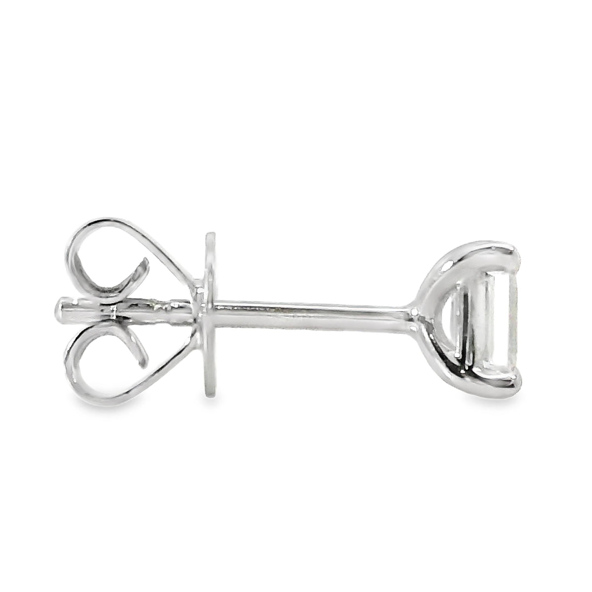 9ct White Gold Lab Grown Emerald Cut Diamond Studs 0.40ct TDW