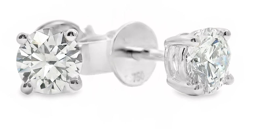 9ct White Gold Lab Grown Diamond Stud Earrings 1.08ct TDW