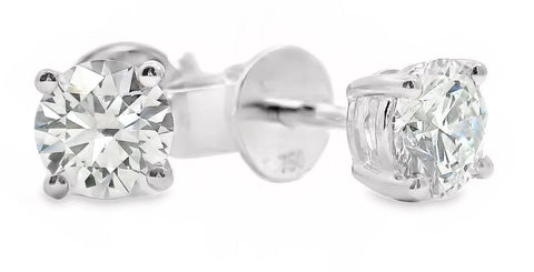 9ct White Gold Lab Grown Diamond Stud Earrings 1.08ct TDW