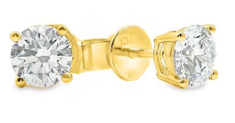 9ct Yellow Gold Lab Grown Diamond Stud Earrings 1.50ct TDW