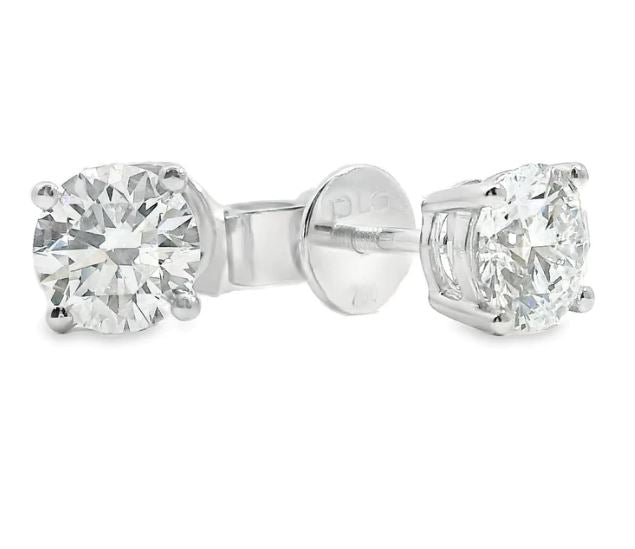 9ct White Gold Lab Grown Diamond Stud Earrings 1.50ct TDW