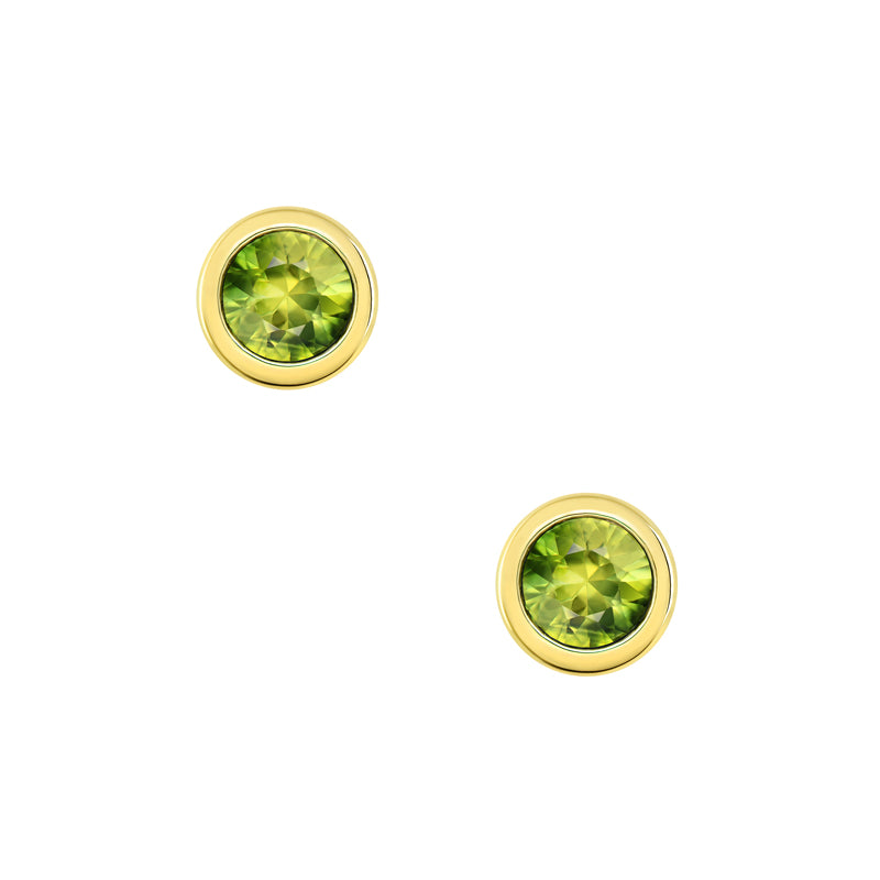 Sapphire Dreams 9ct Yellow Gold Adelia Round Sapphire Earrings