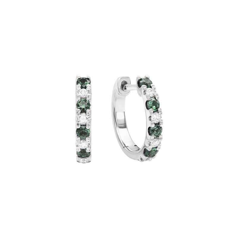 Sapphire Dreams 18ct White Gold Kailani Hoop Earrings