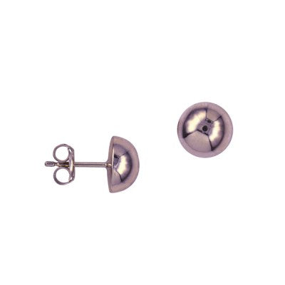 9ct Rose Gold 8mm Dome Studs