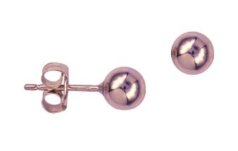 9ct Rose Gold Ball Stud Earrings 5mm