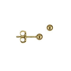 9ct Yellow Gold 3mm Heavy Ball Studs