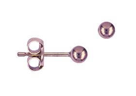 9ct Rose Gold Ball Stud Earrings 3mm