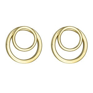 9ct Yellow Gold Double Open Circle Studs
