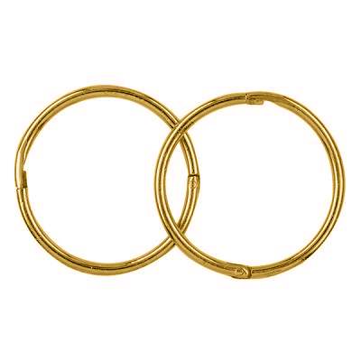 9ct Yellow Gold 14mm Plain Sleepers