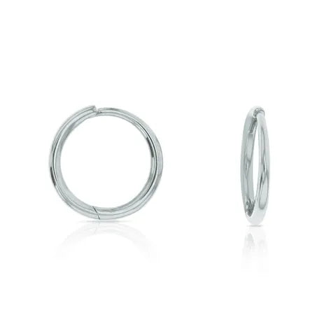 9ct White Gold Huggie Earrings