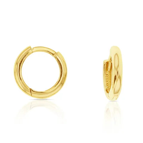 9ct Yellow Gold Mini Plain Huggies