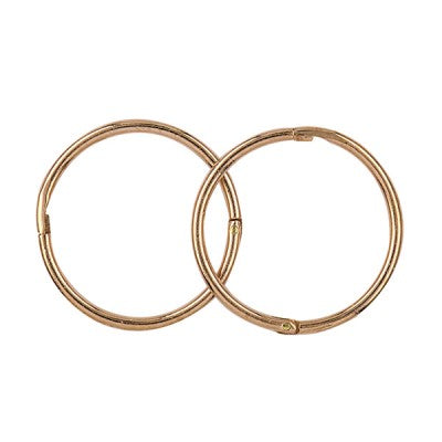 9ct Yellow Gold 12mm Plain Sleepers