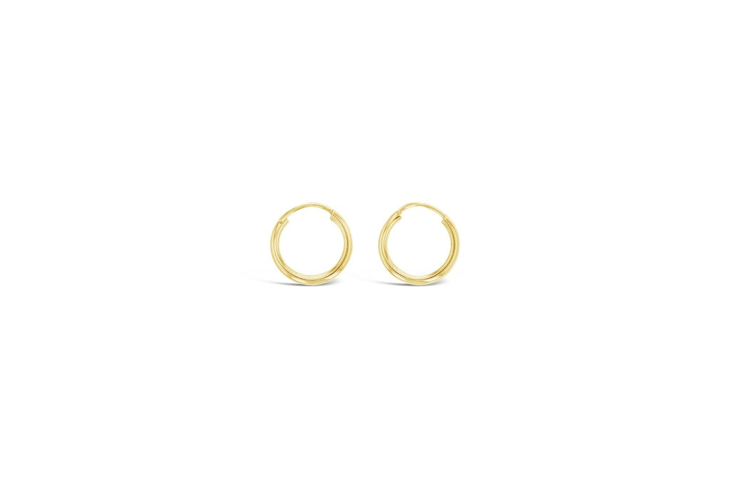 9ct Yellow Gold 10mm Sleeper Earrings
