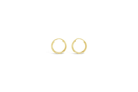 9ct Yellow Gold 10mm Sleeper Earrings