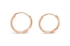 9ct Rose Gold 10mm Sleeper Earrings