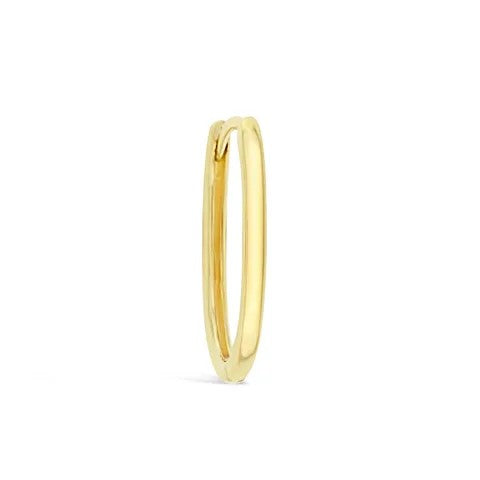 9ct Yellow Gold Oval Paperclip Huggie Earrings