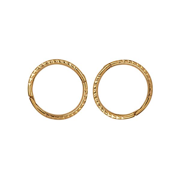 9ct Yellow Gold 8mm Twist Sleeper Earrings