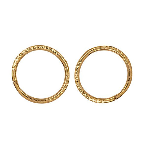 9ct Yellow Gold 10mm Twist Sleeper Earrings