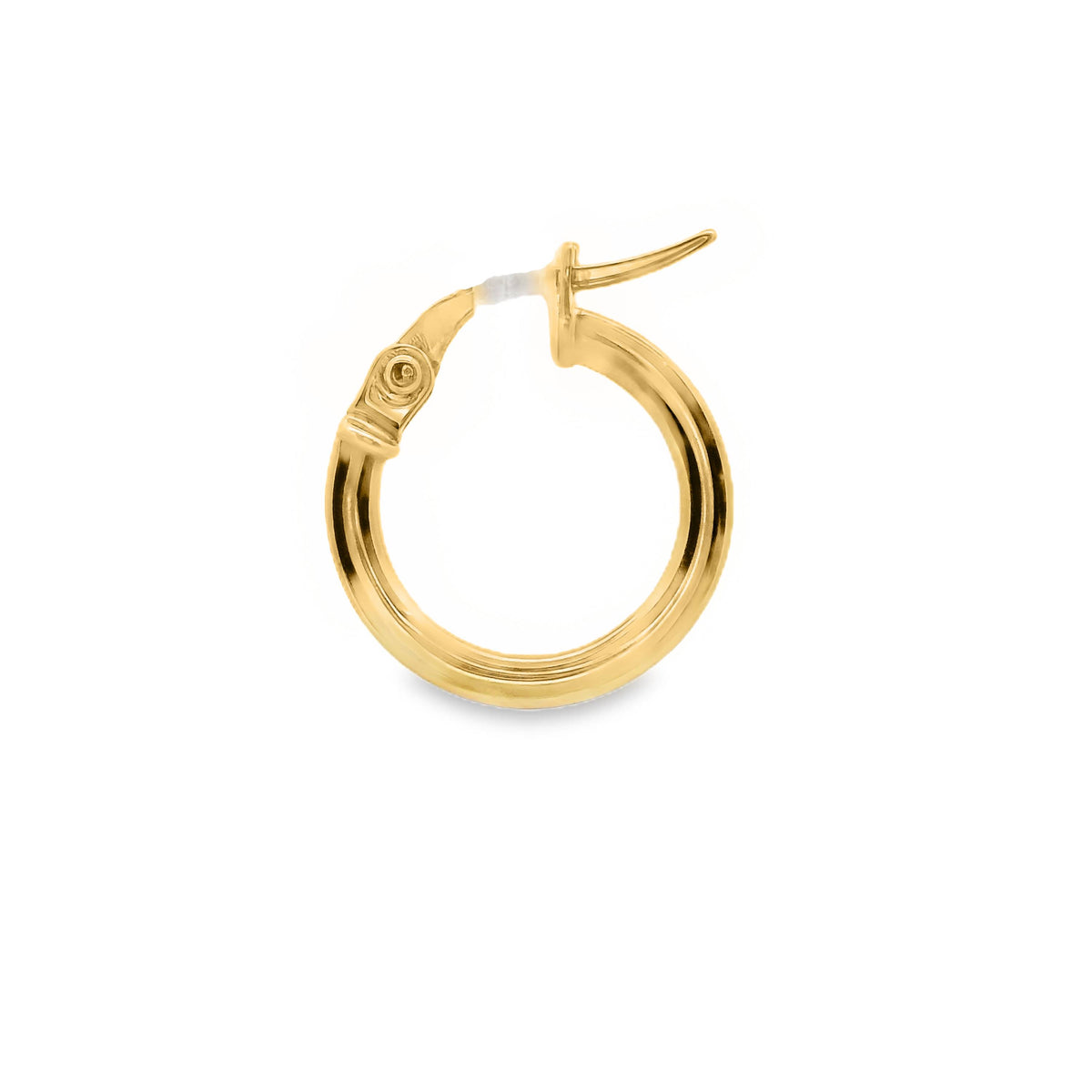 9ct Yellow Gold Italian Hoop Earrings 10mm