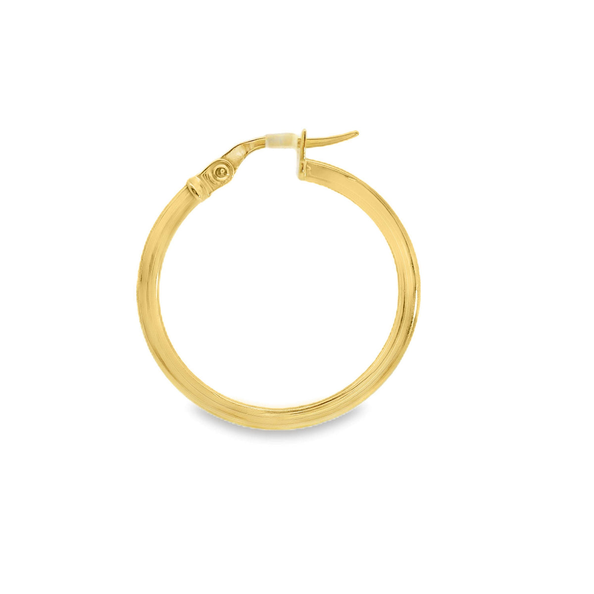 9ct Yellow Gold Italian Fine Hoop Earrings 20mm