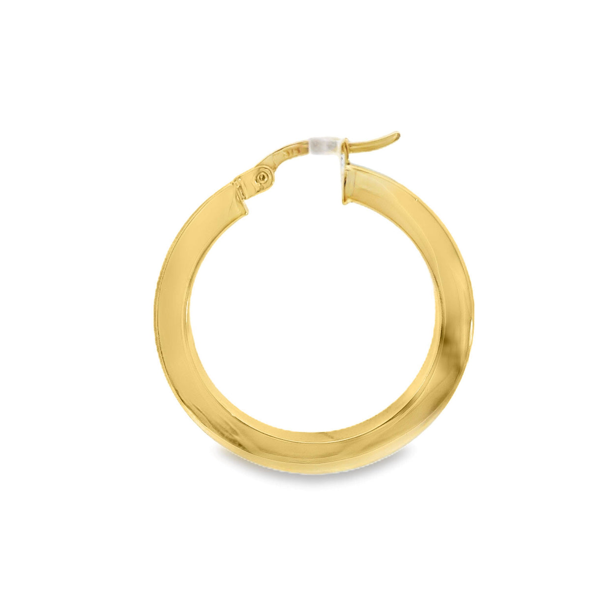 9ct Yellow Gold Italian Square Hoop Earrings 10mm