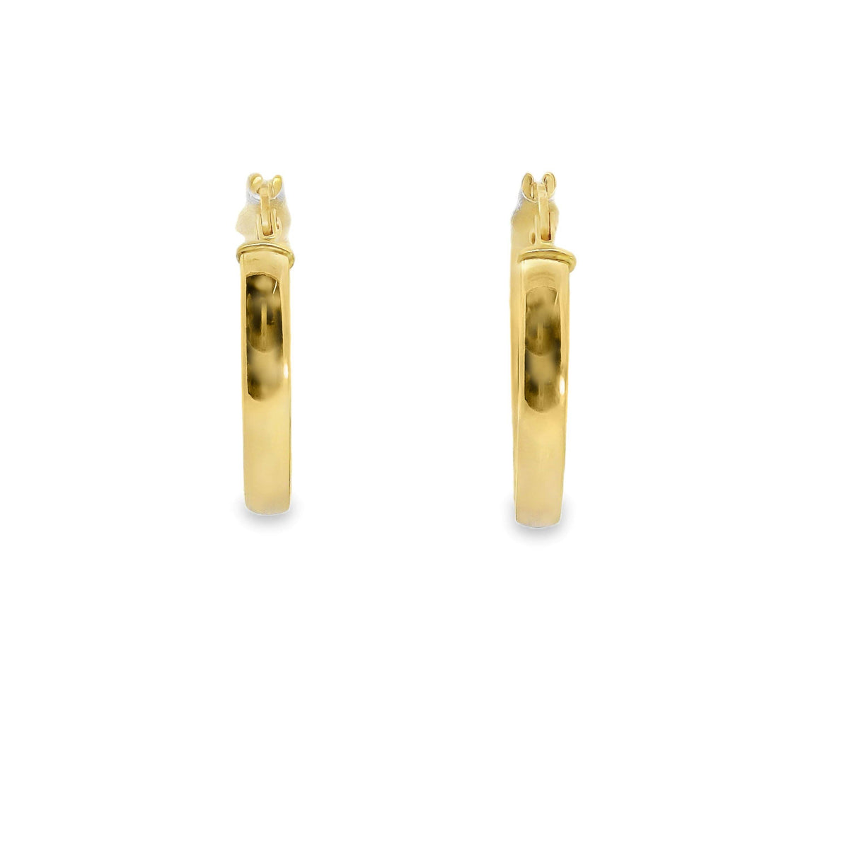9ct Yellow Gold Italian Comfort Fit Hoop Earrings