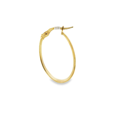 9ct Yellow Gold Italian Comfort Fit Hoop Earrings