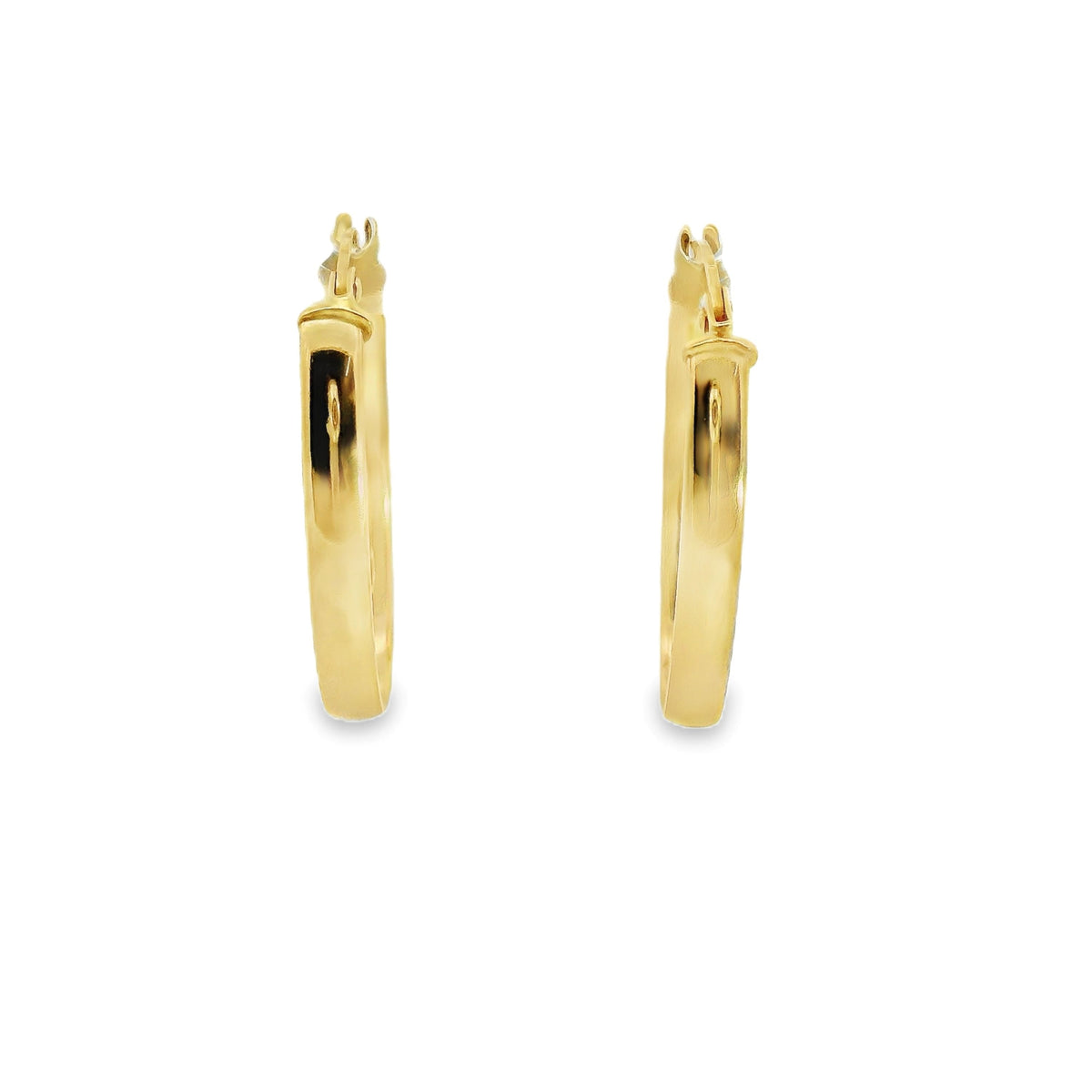 9ct Yellow Gold Italian Comfort Fit Hoop Earrings