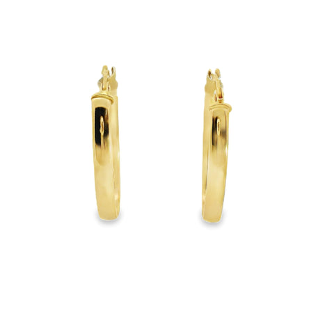 9ct Yellow Gold Italian Comfort Fit Hoop Earrings