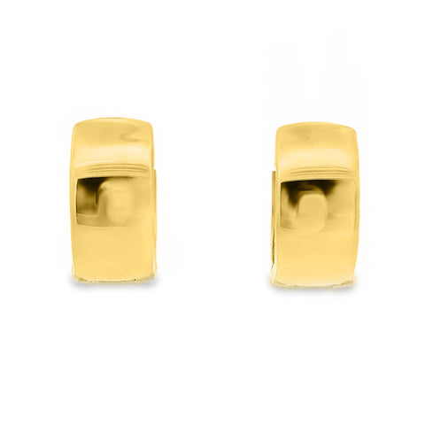 9ct Yellow Gold 7mm Wide Huggie Earrings