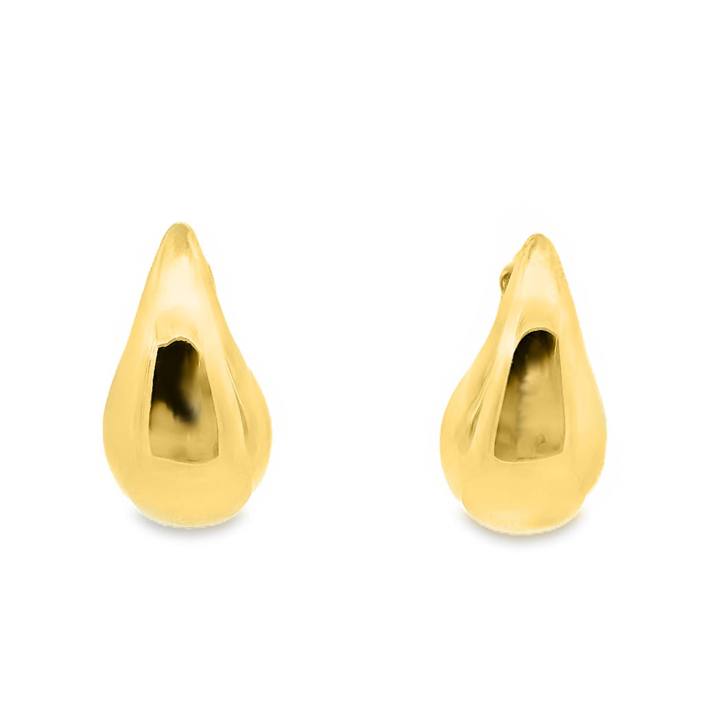9ct Yellow Gold Teardrop Stud Earrings
