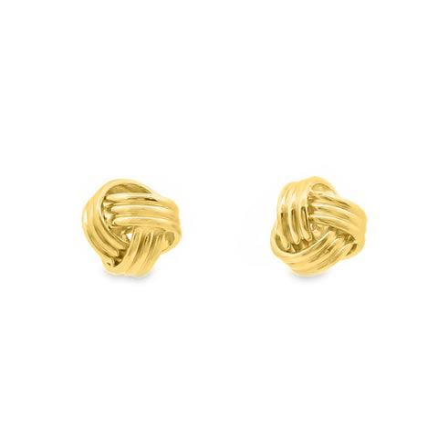 9ct Yellow Gold Knot Stud Earrings
