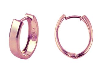 9ct Rose Gold Oval Huggies