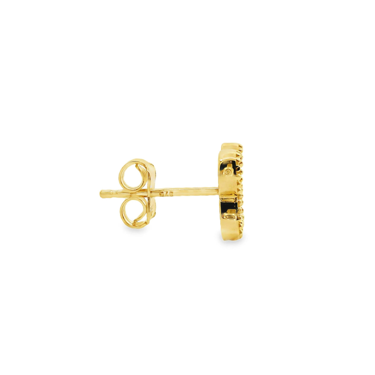 9ct Yellow Gold Clover Stud Earrings