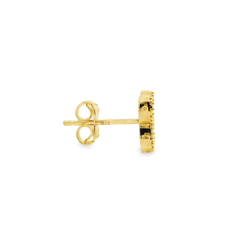 9ct Yellow Gold Clover Stud Earrings
